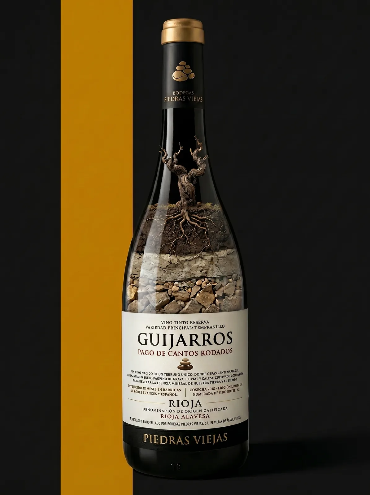 Concepto de terruño embotellado para lanzamiento de un nuevo vino