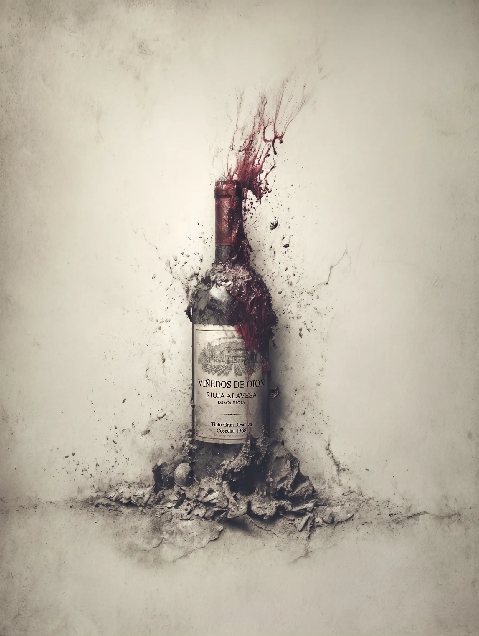 Vino de Rioja Alavesa, fotografía de producto con IA